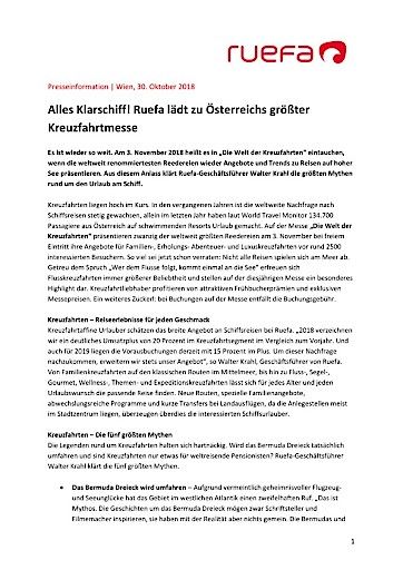 Ruefa Kreuzfahrtmesse 2018