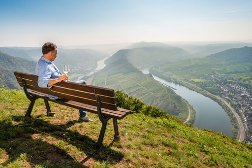  Traumhafter Blick auf die Moselschleife bei Bremm