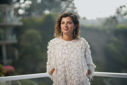  Lera Boroditsky stands at her home office in La
Jolla, California, USA on Friday, August 24, 2018.(Photo by Sandy
Huffaker)