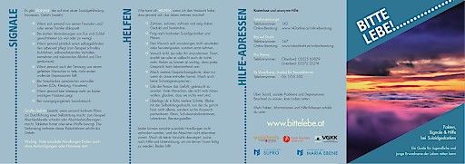 Vorschau Bild von PDF-Datei des Flyers "Bitte lebe ...... Fakten, Signale und Hilfe bei Suizidgedanken. Ein Guide für Jugendliche und junge Erwachsene der Leben retten kann."