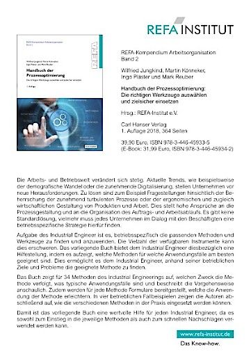 Vorschau Bild von REFA-Kompendium Arbeitsorganisation, Band 2: Handbuch der Prozessoptimierung - Die richtigen Werkzeuge auswählen und zielsicher einsetzen (FOTO)