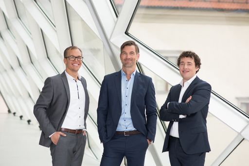 Die neue Management-Spitze des Linzer StartUps
presono: COO Martin Behrens, CEO Lukas Keller und CTO Sebastian
Gierlinger (v.li.)