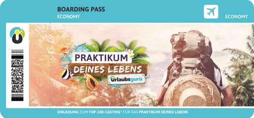  Vorderseite Boardingpass - Einladung zur Teilnahme
am Casting