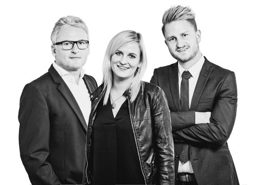 Vorschau Bild von Die Geschäftsführung von sehen!wutscher: Fritz Wutscher mit
seinen Kindern Alexandra und Fritz jun.