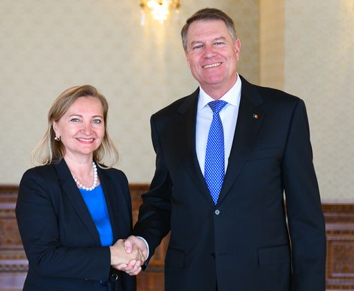 WKÖ Vizepräsidentin und SMEunited Präsidentin
Ulrike Rabmer-Koller mit dem rumänischen Präsidenten Klaus Johannis