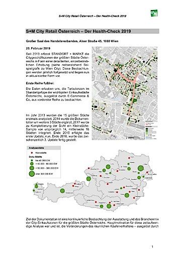 Vorschau Bild von Kurzbericht "S+M City Retail Report"