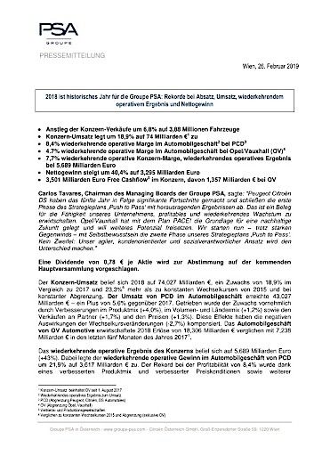 Vorschau Bild von Presseinfo_Groupe PSA Finanzergebnisse 2018_26-02-2019