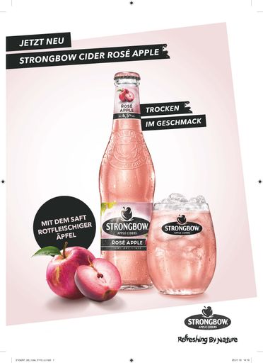 Vorschau Bild von Strongbow Rosé Apple: die erfrischend trockene
Cider-Innovation in Rosé