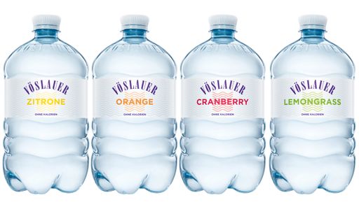 Die vier Flavour Sorten Zitrone, Orange, Cranberry,
Lemongrass