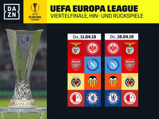DAZN UEFA EUROPA LEAGUE QUARTERFINALS. Weiterer Text über ots und
www.presseportal.de/nr/133863 / Die Verwendung dieses Bildes ist für
redaktionelle Zwecke honorarfrei. Veröffentlichung bitte unter
Quellenangabe: "obs/Perform Investment Germany GmbH"