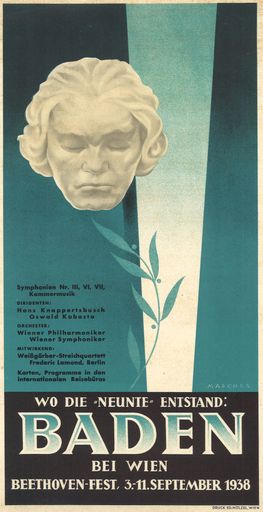 Vorschau Bild von Beethoven-Fest Baden 1938, Plakat, Rollettmuseum /
Städtische Sammlungen Baden