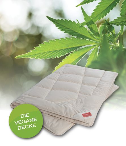 HEFEL Bio-Hanf Bettdecken bestehen aus einer
Füllung aus 70% Hanf und 30% Organic Cotton (kbA)