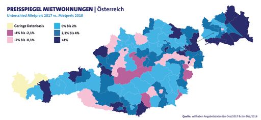 Vorschau Bild von Preisspiegel Mietwohnungen Österreichkarte