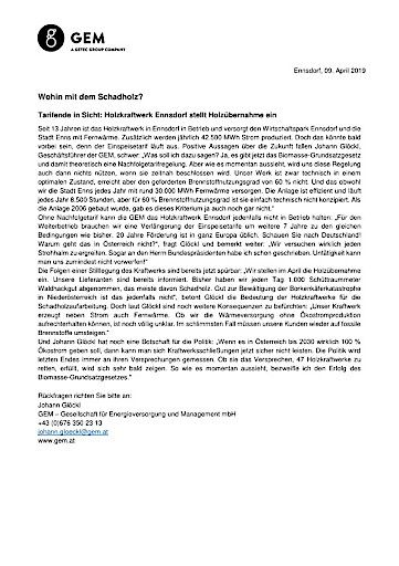  2019-04-09_Pressestatement_GEM_Ennsdorf