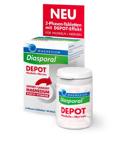 Vorschau Bild von Produktinnovation! Hochdosiertes Magnesium plus Vitamin
B-Komplex: Magnesium-Diasporal Depot Muskeln + Nerven.