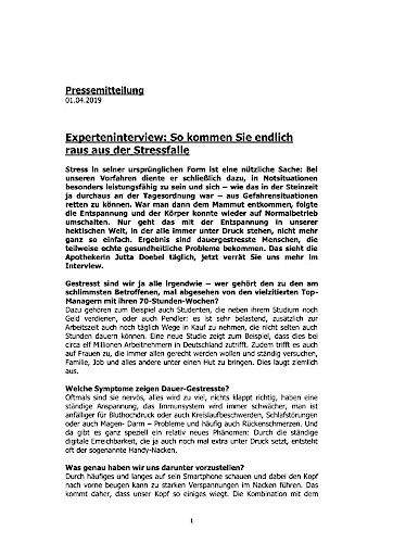 Vorschau Bild von Experteninterview: So kommen Sie endlich raus aus der Stressfalle