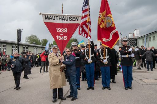 Auszug aus der KZ-Gedenkstätte Mauthausen bei der
Befreiungsfeier Mauthausen 2019 .© MKÖ/Jacqueline Godany
