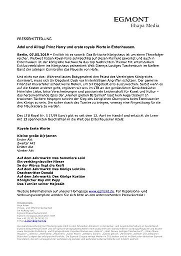 Vorschau Bild von Adel und Alltag! Prinz Harry und erste royale Worte in Entenhausen (FOTO)