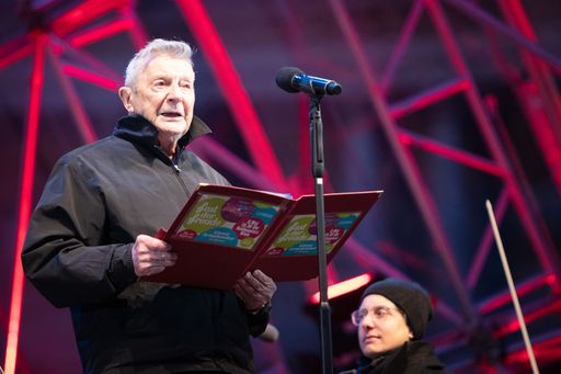 Shaul Spielmann, KZ-Überlebender sprach beim Fest
der Freude 2019
