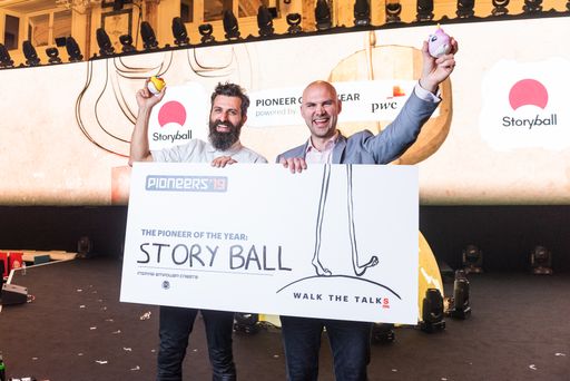 Vorschau Bild von Gewinner Startup Storyball bei Pioneers '19 Hauptveranstaltung