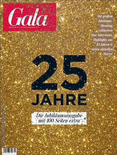 GALA-Jubiläumscover (EVT: 16.05.2019) Weiterer Text über ots und
www.presseportal.de/nr/6106 / Die Verwendung dieses Bildes ist für
redaktionelle Zwecke honorarfrei. Veröffentlichung bitte unter
Quellenangabe: "obs/Gruner+Jahr, Gala"