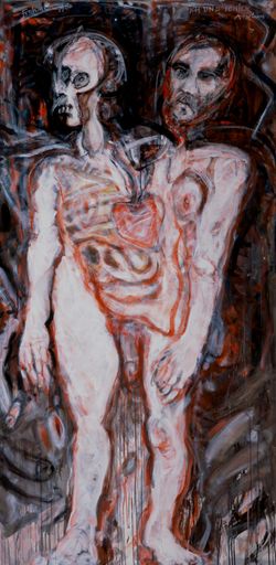 Vorschau Bild von Adolf Frohner, Ich und Ichich, 1986 Öl auf Leinwand, 200 x 100 cm
Adolf Frohner gemeinnützige Privatstiftung Foto: Peter Böttcher