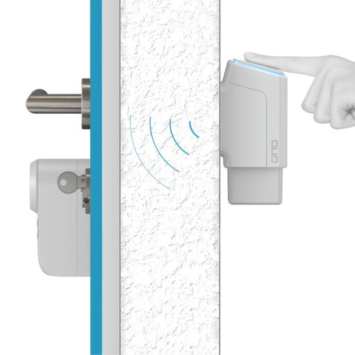 Vorschau Bild von Das praktische ekey uno Nachrüst-Set ist kinderleicht montiert.
Ohne Bohren, Stemmen oder Verkabeln.