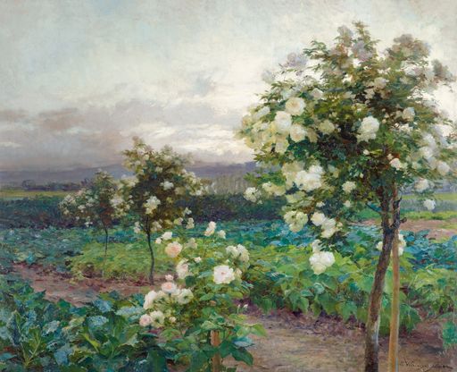 Vorschau Bild von OLGA WISINGER-FLORIAN (1844–1926), Sommerabend (Es ist die Zeit
der Rosenpracht), 1896 Öl auf Karton, 74 × 90 cm Leopold
Privatsammlung