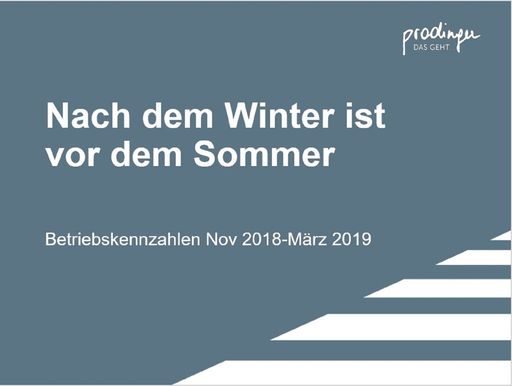 Kennzahlen von Prodinger Winter 2018/19