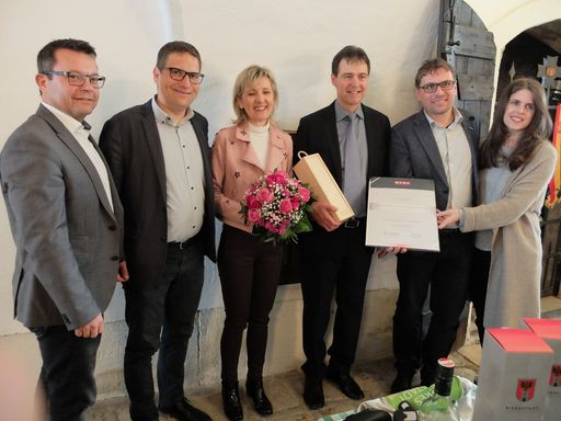 Verleihung einer Urkunde von der Wirtschaftsammer
an Herrn Otto Szöke