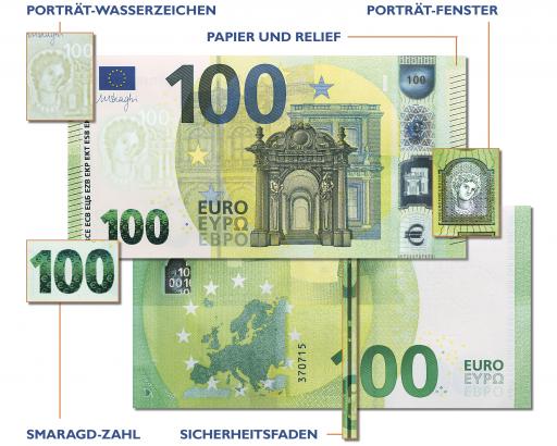 Neue 100- und 200-Euro-Banknoten ab sofort in
Umlauf