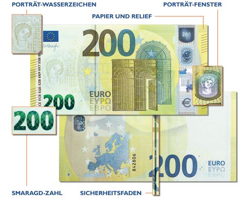 Vorschau Bild von Neue 100- und 200-Euro-Banknoten ab sofort in
Umlauf