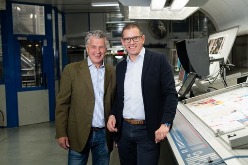  von links nach rechts: Thomas Holzhuber von
holzhuber impaction und Peter Berger von Druckerei Berger