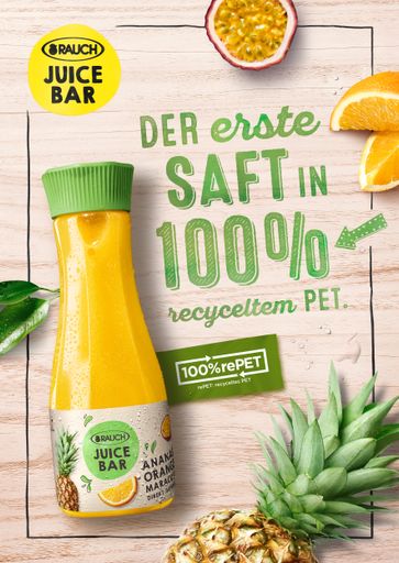  Rauch Juice Bar jetzt in 100% recyceltem PET