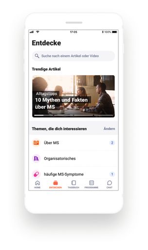 Die neue Biogen-App für die österreichweit rund
12.500 MS-Patienten bietet einen MS-Coach, maßgeschneiderte Inhalte
mit Tipps und Anregungen sowie Patientengeschichten und Aktuelles
zum Leben mit MS