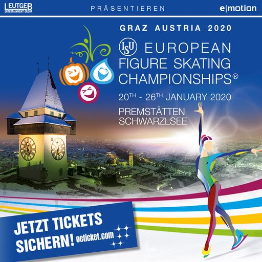 Vorschau Bild von Die EUROPAMEISTERSCHAFTEN im EISKUNSTLAUF sind nach
20 Jahren wieder live in Österreich.
