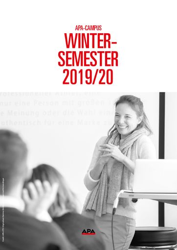  Neue Themen, neues Wissen: Das
APA-Campus-Wintersemester 2019/20