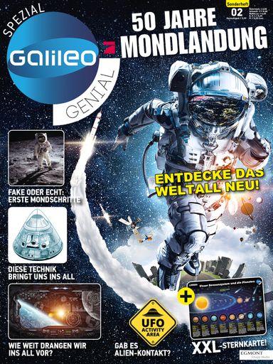 Cover des Sonderhefts "Galileo genial Spezial - 50 Jahre
Mondlandung" / Weiterer Text über ots und
www.presseportal.de/nr/8146 / Die Verwendung dieses Bildes ist für
redaktionelle Zwecke honorarfrei. Veröffentlichung bitte unter
Quellenangabe: "obs/Egmont Ehapa Media GmbH"