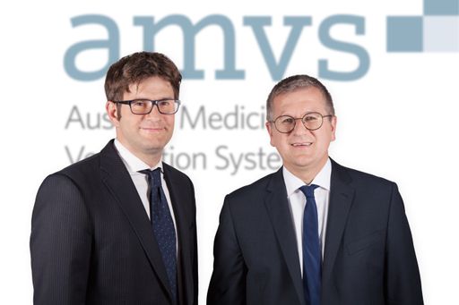  Doppelspitze in der AMVS GmbH. Das
Geschäftsführer-Duo Christoph Lendl, MSc (li.) und Mag. Andreas
Achrainer.