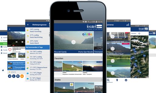 Mit der feratel Webcams App haben UserInnen Zugriff
auf rund 800 Kameras inkl. Wetterinfos.