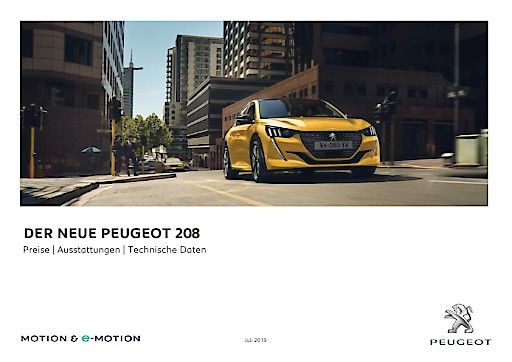 Vorschau Bild von PREISLISTE NEUER PEUGEOT 208