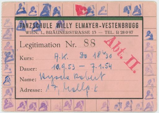 Vorschau Bild von Original Kurskarte Robert Hysek (1953)