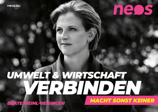 NEOS Kampagnensujet "Wirtschaft und Umwelt
verbinden"