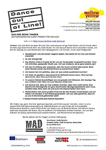 Vorschau Bild von Link zu den Fotoserien der Mellow Yellow Aktionstage und Zitate von begeisterten Pädagog_innen und Schüler_innen.