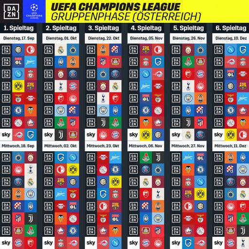 DAZN UEFA Champions League Gruppenphase. Weiterer Text über ots
und www.presseportal.de/nr/133863 / Die Verwendung dieses Bildes ist
für redaktionelle Zwecke honorarfrei. Veröffentlichung bitte unter
Quellenangabe: "obs/Perform Investment Germany GmbH"