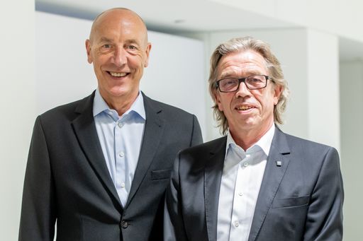 Vorschau Bild von Die Vorsitzenden des BVTE als Doppelspitze: Michael
Kaib (Reemtsma) und Hans-Josef Fischer (Landewyck).