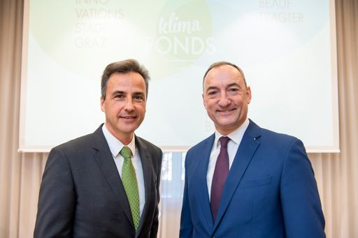 Bürgermeister Siegfried Nagl und Vizebürgermeister
Mario Eustacchio geben Vollgas für den Klimaschutz in Graz.