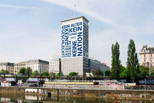 Zu Ehren 200 Jahre Erste Bank:
Gesellschaftspolitisches Statement am Wiener Ringturm
