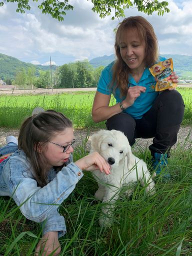 Elisa 12 Jahre und Assistenzhund. Die Verwendung dieses Bildes
ist für redaktionelle Zwecke honorarfrei. Veröffentlichung bitte
unter Quellenangabe: "obs/Mars Austria OG/Markus Thums"
