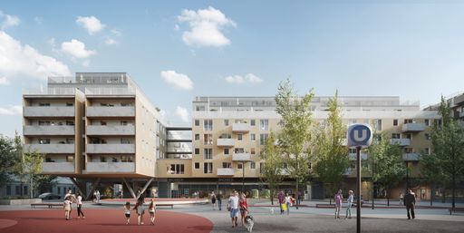 Wohnbauprojekt "Lavater 2" von INVESTER in Wien
Donaustadt - Straßensicht